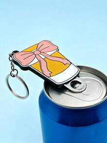 1pc Cute Bow/Gift Can Opener Keychain, Portable Soda And Beer Can Opener, Easy Pull Tab Opener, Suitable For Outdoor Camping, Bag Charm, Home Essentials, Gift For Friends And Family, Home Decor, Kitchen Utensils, Autumn Decoration, Party Favors, Christmas Decoration - Multicolor - View 4