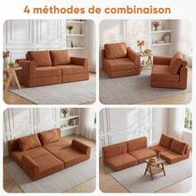 Convertible Folding Sofa Bed, Multi-Functional Sleeper Chair With Memory Foam And Back Support – Portable Futon Couch For Living Room, Bedroom, Or Small Spaces Brown - 棕色 - 查看 9