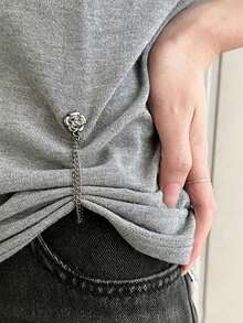 2pcs Adjustable Sleeve Cuff Fastener, Waist Cincher T-Shirt Shortener, Jeans Hem Clips, Multi-Functional No-Sew Button Clips For Pants, Sleeves, Skirts And Dresses (3 Colors Available) Optional - A - View 7