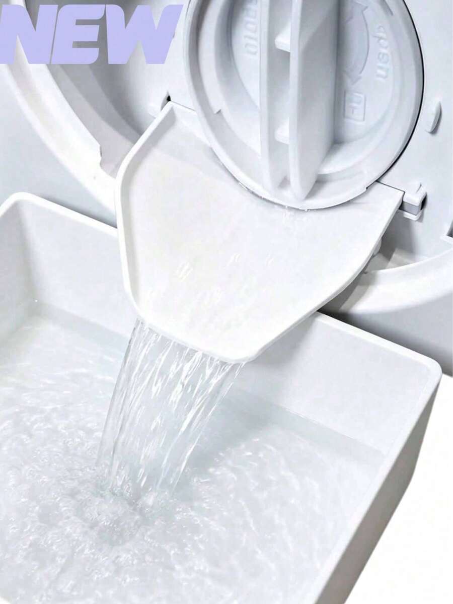 Bak Penampung Air Mesin Cuci dengan Bukaan Berputar, Desain Drainase Universal, Baki Pengumpul Air Ideal, Bak Anti Bocor Portabel untuk Mesin Cuci/Pengering, Baki Tetesan Anti Selip dan Tahan Air dengan Tepi yang Ditinggikan untuk Mencegah Luapan di Ruang Cuci
