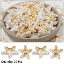 20-100pcs Gold Foil Seahorse, Sea Turtle, Shell, Starfish Acrylic Pendants For Jewelry Making DIY Handmade Necklace Bracelet Charm - Acrylic Ocean Pendant - View 11
