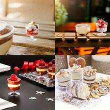 Mini 60ml Plastic Dessert Cups, Tasting Cups, Cute Mini Dessert Cups - Perfect For Mousse, Pudding And Appetizers - Perfect For Weddings, Parties And Events - Event Tableware - Clear - View 4