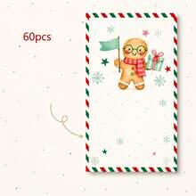 60/20 Pcs Cute Christmas Cartoon Greeting Cards & Gift Tags Set - Mini Xmas Memo Note Cards, Bulk Paper Hang Tags For Holiday Gift Wrapping Supplies, Classroom Students DIY Craft Party Favors & Winter Stocking Stuffers - Sets - View 11