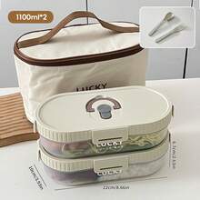 Microwavable Bento Box Adult, Plastic Lunch Containers With Lids, Leakproof Meal Prep Containers, Divided Food Storage Containers, Travel Snack Containers, Salad Container For Lunch, School Student Lunch Box - Multicolor - View 12
