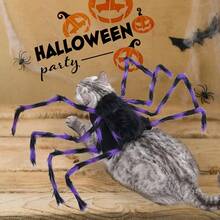 HaoX Pet Spider Cosplay Costume Set, Halloween Funny Dress-Up Outfit, Holiday Gift Party Decoration Clothes, Cat & Dog Transformation Costume(Cat Halloween,Dog Stuff,Dog Costumes Halloween)Puppy Keep On She In Black Cat Costume Puppy Dog Cat Clothes - Multicolor - View 2