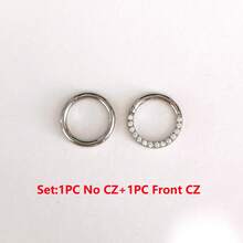 ADYJELY 2PCS Front Clear CZ Hinged Segment Septum Nose Rings Hoop 16G Daith Tragus Conch Helix Rook Cartilage Earring Earlobe Earring Belly/Eyebrow/Lip Ring - Nose Ring - View 15
