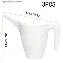 3pcs Long Spout Watering Can, 350ml White Small Watering Can, Long Handle Nozzle Precise Watering, Suitable For Indoor Plants Succulents Flowers, Solves Watering Overflow Pain Point, Essential Gardening Tool - White - View 3