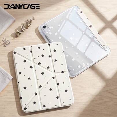 Cute Y-Fold Tablet Protective Case With Pen Slot, Compatible With IPad Air 8 (M4) 11" 13" 2026 11th (A16) Air 11 M3 M2 Pro 11 M4 M5 7th 8th 9th 10.2" 10th 10.9 Air 4 Air 5, Corner Protection Design