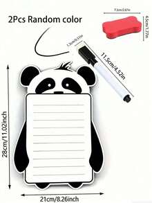 Panda Shaped Magnetic Refrigerator Calendar Set, Includes Magnetic Whiteboard Marker And Eraser Cloth, Can Be Attached To Refrigerator Surface, Convenient For Storage And Access, Monthly And Weekly Planning Writing Areas, Reusable Kitchen Planner, Includes Refrigerator Magnets And Magnetic Whiteboard Marker - Multicolor - View 23