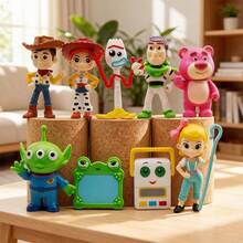 1pc Blind Box Figure, Collectible PVC Mystery Box Toy, 4-Inch Cartoon Character Figure Set, Woody Buzz Jessie Alien Forky Figures, Desktop Display Decor, Birthday Party Surprise Gift Box, Collectible Toy (Random Style) - Multicolor - View 4