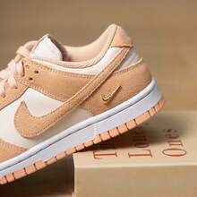 Nike New Women's Low-Top Comfortable Dunk Low Retro Lightweight Casual Sneakers - White/Orange - View 6