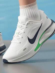 Nike New Casual Sports Shoes JOURNEY RUN Men's Breathable Cushioned Running Shoes - White/Blue-green - View 3