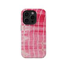 桃粉色紮染格紋手機殼，適用於 iPhone 17 16 15 14 13 12 11 Pro Max - 粉色 - 查看 1