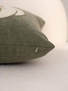 1件感恩節綠色南瓜刺繡枕套，感恩節秋季字母刺繡枕套，適合室內裝飾，感恩節裝飾，四季通用枕套，不含枕芯 - 綠色 - 查看 9