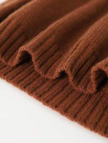 Boys Polo Collar Sweater Autumn Fashion New Brown Versatile Pullover Knitwear - Brown - View 4