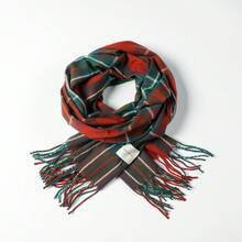1pc Universal Multicolor Plaid New Style Versatile Casual Scarf Suitable For Autumn/Winter - Christmas Red Plaid - View 1
