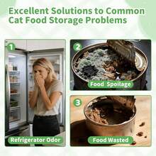 [Cat Food Can Sealer] 1pc 5.5 Oz Cat Food Can Storage Container | Airtight Snap Lid | Keep Pet Food Fresh - Multicolor - View 8