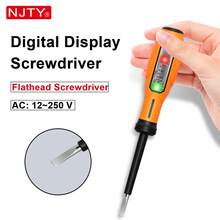 NJTY LY86D 2-In-1 Digital Voltage Tester Screwdriver, 12-250V AC Electrical Test Pen With LCD Display, Red/Green Dual-Color Indicator, LED Light, Circuit Breakpoint Detection, Ergonomic Rubber Grip - Multicolor - View 8