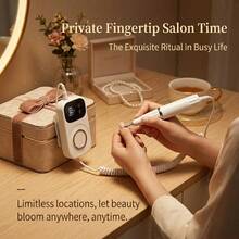 Multifunctional 2-In-1 USB Rechargeable Electric Nail File & Nail Lamp - Adjustable Speed, Portable Nail Polisher & Foot Care Tool, Includes Nail File, Suitable For Home Manicure Salon, Professional Manicure Pedicure Shaping Tool, Professional Nail Drill - Multicolor - View 10