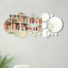 26 PCS 3D Acrylic Mirror Wall Sticker, Round Mirror, DIY Bedroom, Bathroom And TV Background Room Sticker Wall Decoration - Round - View 7