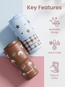 500ML Large Capacity Baby Water Cup Ins Style Insulated Cup Portable Mini Cold-Keeping Coffee Cup Student Girl Personal Water Cup - Multicolor - View 5