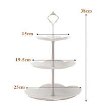 2PCS 3 Tier Cake Stand Afternoon Tea Wedding Plates Party Embossed Tableware - VJO0338-2 - View 7