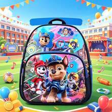 Paw Patrol 1 Chase Dual Role Backpack, Adjustable Shoulder Strap Backpack, Large Capacity Book Storage Bag, Suitable For Daily Commuting, Party And Gathering Gifts During The Back To School Season, Giving To Family Members, And Collecting Accessories For Fans - A - View 5
