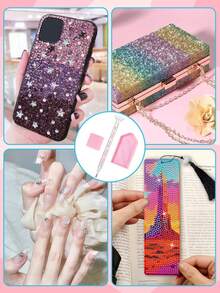 Handmade 5D Diamond Brush Set (Including Clay And Multi-Tip Pen Tip) - Suitable For Hobbyists, Nail Art Embellishment Tools - A - View 6