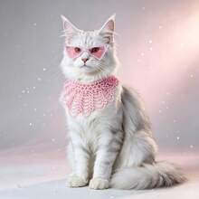 2pcs Pet Accessories Set: Beaded Pet Necklace + Cat Eye Fashion Glasses Set, Multi-Layer Pearl Neckpiece + Tinted Lenses, Adjustable Hypoallergenic Lightweight Comfortable, Fits Kittens, Ragdoll, British Shorthair, Teddy, Bichon, Pomeranian, Small Dogs, Pet Birthday Party Photo Shoot, Highly Attractive Cute Pet Outfit - Multicolor - View 11