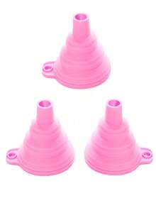 1/3pcs Silicone Folding Funnel, Portable Mini Oil Funnel Kitchen Cooking Tool, Silicone Funnel Mini Expandable Folding Funnel, Multi-Color Liquid Separation Small Funnel, Portable Folding Oil Drip Funnel, Back To School, Halloween - Grey - View 16