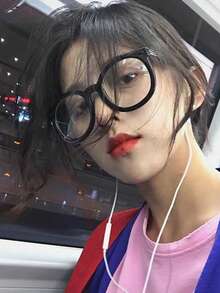 3件組女款輕量無框裝飾眼鏡，方形透明鏡片，舒適全臉貼合，修飾臉型視覺效果，適合日常配戴、生日派對用品、萬聖節裝飾 - 通用 - 查看 2