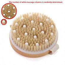 1pc Natural Dry Body Brush, Helps Lymphatic Detoxification, Dry Skin, Improve Cellulite, Promote Blood Circulation, Made Of Natural Bristles And Massage Bumps Design, Dual-Use For Dry And Shower, Ideal Bathroom Accessory, Summer Essential And Great Gift For Women - View 8