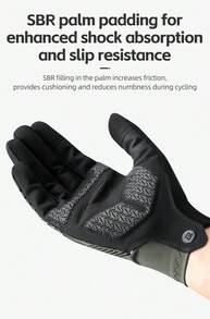 ROCKBROS 1PC Unisex Cycling Full Finger Gloves: Ultimate Comfort Ergonomic Fit, Touchscreen Ready & SBR Shockproof MTB Gloves – Anti-Slip, Breathable Versatile Gear For Spring & Autumn Outdoor Bike Riding - Multicolor - View 10