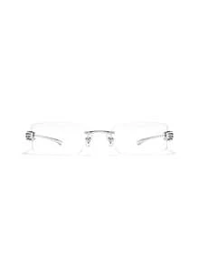 1 Pair Fashion High-End Minimalist Personalized Twisted Knot Rimless Square Metal Decorative Glasses - Multicolor - View 9