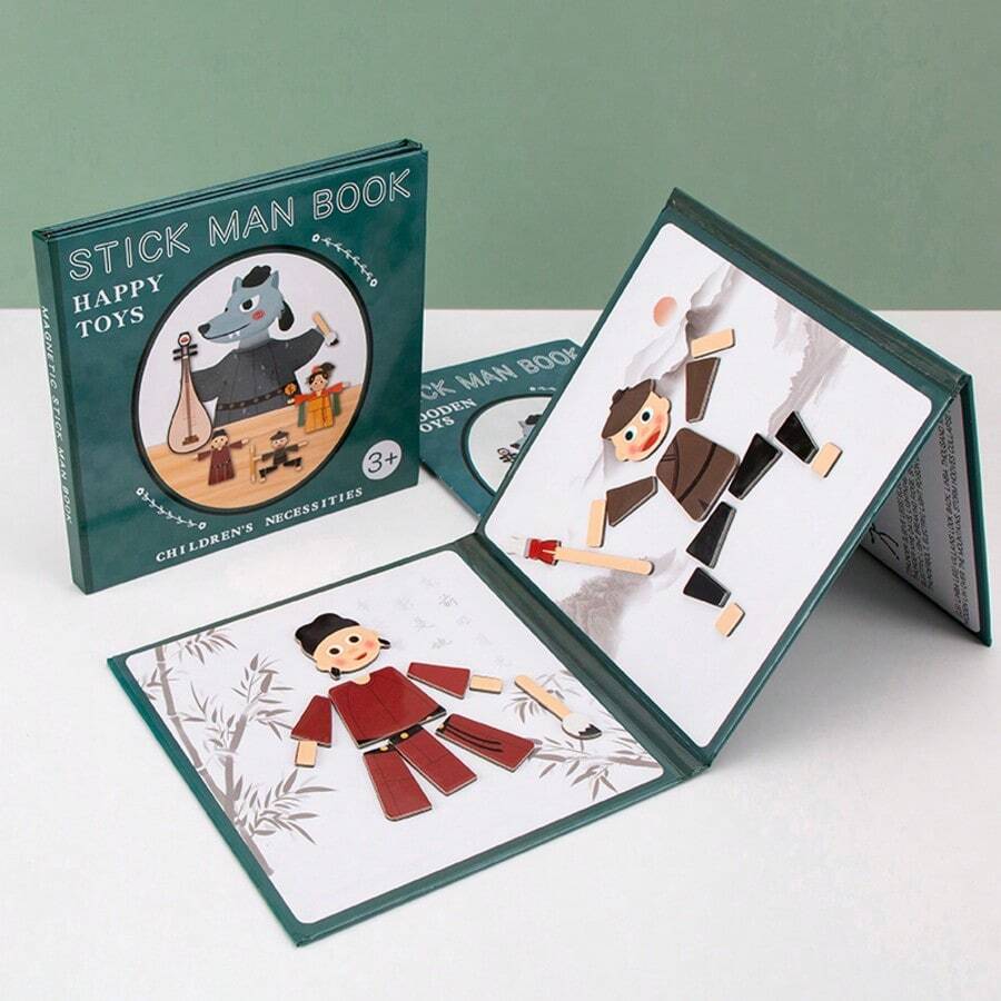 Magnetisk streckgubbe-bok - Magnetisk bok-Creative Stickman - Visa 1