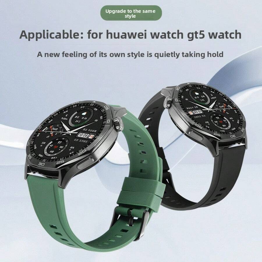 22MM Quick Release Silicone Smart Watch Band Compatible With Huawei GT5/6/GT4/Watch3, Watch 5 Active/Lite, Galaxy Watch 6/5/4/5pro/4/6 Classic/42mm 46mm, Watch Band, Universal For Men And Women