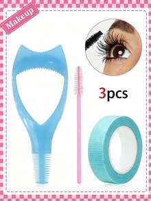1pc 3-In-1 Mascara Brush Head, Eyelash Applicator, Suitable For Beginners To Apply Mascara And Eyeliner, Create Natural Non-Clumping Lashes, With Eyelash Separator And Eyelash Tweezers Mascara Edge Brush, Girls Makeup Accessory - Multicolor - View 16