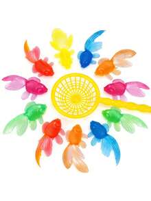 Realistic Goldfish Floating Tail Decor, Simulated Plastic Water Landscape Ornament, Indoor/Outdoor Use, No Battery Required, Suitable For Summer Pool Party, Pet Cat Toy And Bathtub Entertainment (Random Color) - A - View 3
