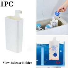 1pc Toilet Tank Cleaner Holder, Modern Style Plastic Self-Cleaning Replacement Shell, Long-Lasting Slow-Release Anti-Corrosion Toilet Cleaning Ball Container, Without Cleaning Liquid, Essential Bathroom Accessory - Multicolor - View 3