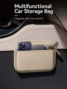 Car Storage Bag, Multi-Functional Car Center Console Organizer, Adhesive Dashboard And Seat Gap Storage Box, Suitable For Front Driver And Passenger Seats, Universal Car Interior Organizer Rack, Keep Car Interior Neat And Organized - A - View 5