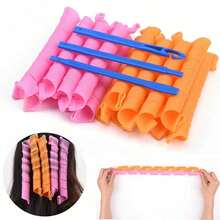 5pcs Heatless Hair Curlers, Spiral Hair Styling Without Heating, Magic Hair Curlers With Styling Hooks - Multicolor - View 4
