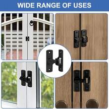 2pcs Sliding Door Lock Latch, Right Angle Door Lock Sliding Door Bolt, Suitable For Garden, Kitchen, Window, Indoor, Outdoor Doors 90/180 Degree Sliding Door Bolt Lock - CC - View 8