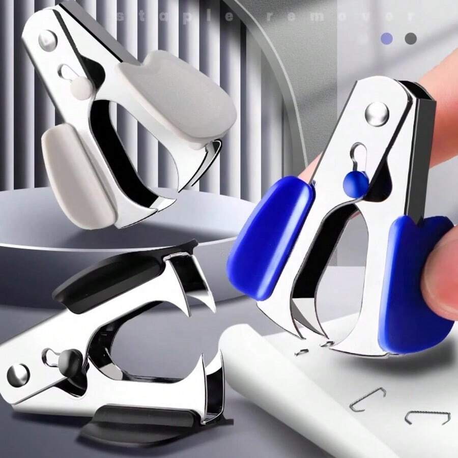 1Pc Random Color Staple Remover, Metal Staple Puller Desktop Office Document Processing Tool - Portable Staple Remover - View 1