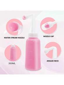 1pc Portable Travel Perineal Wash Bottle, Leak-Proof Perineal Cleansing Spray Bottle, Portable Women's Intimate Cleaning Wash Bottle, Travel Large Capacity Handheld Wash Bottle, 350ML, Random Style Outer Packaging Box And Bag - Multicolor - View 8