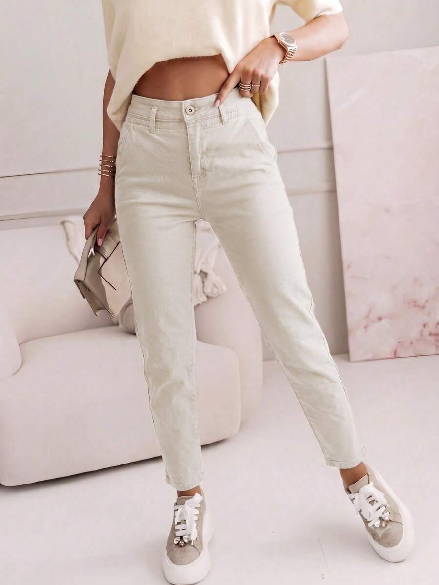 Women's Trousers Color Pants Autumn Pants Pocket Comfort MOM FIT Simple And Fashionable Daily Wear