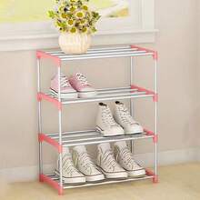 3-Tier Or 4-Tier Stackable Shoe Rack, Suitable For Entryway, Hallway, Closet, Space-Saving | Fits Sneakers, High Heels, Slippers, Flats, Ankle Boots | Multi-Functional Bag Display & Storage Integrated Shoe Rack - Multicolor - View 5