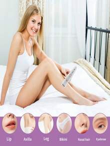 TOUCHBeauty Set Pemangkas Elektrik Multifungsi 7-in-1 untuk Wanita, Dilengkapi Baterai Isi Ulang 220mAh, Alat Pencukur Bulu Wajah Portabel, Alis, Hidung, Bikini, dan Tubuh, Cocok untuk Perjalanan dan Penggunaan di Rumah - alat cukur mini - View 3