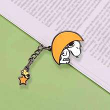 1件 2026新款 Snoopy 月亮胸針，趣味休閒配件，適合服飾與鉛筆盒裝飾，小巧獨特，送給親友的驚喜禮物（隨機款式） - 彩色 - 查看 4