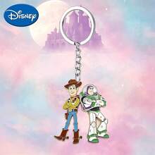 Disney 2D Police Officer And Buzz Lightyear 1pc Acrylic Keychain, Suitable For Student Backpacks, Bags, Car Keys, Perfect As Couple, Best Friend Gift, Designer Accessory, Neutral Cute Creative Keychain, Women's Keychain, Key Chain, Key Ring Pendant, Women's Car Accessory, Back To School, Mexico - Multicolor - View 2