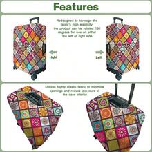 1PC, Flat Print Design, Print Design-No Texture, Only Accessories Sold, Luggage Protective Cover, Does Not Include The Luggage Shown In The Picture, Suitable For 20 To 30 Inch Luggage, Made Of Thickened High-Quality Fabric, Essential Accessory For Your Travel And Checked Luggage. - Multicolor - View 5